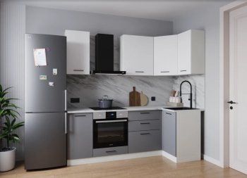 Угловой кухонный гарнитур Элеганция 2200*1000 мм (Sanvut) в Нягани - nyagan.mebel-e96.ru