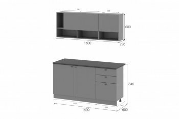 Кухонный гарнитур Энни 1600 мм (МИ) в Нягани - nyagan.mebel-e96.ru