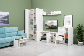Стенка Эйр модульная, белый (Моби) в Нягани - nyagan.mebel-e96.ru