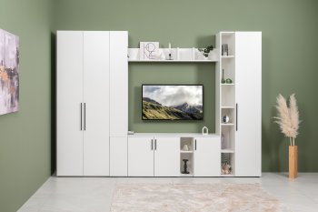 Стенка Эйр модульная, белый (Моби) в Нягани - nyagan.mebel-e96.ru
