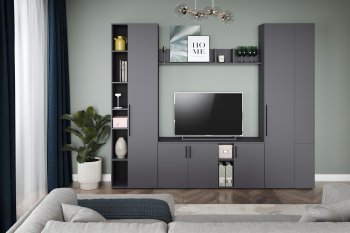 Шкаф торцевой Эйр 16.323 графит (Моби) в Нягани - nyagan.mebel-e96.ru