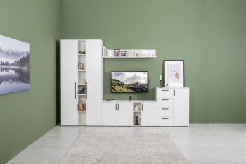 Стенка Эйр модульная, белый (Моби) в Нягани - nyagan.mebel-e96.ru