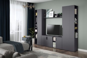Стенка Эйр модульная, графит (Моби) в Нягани - nyagan.mebel-e96.ru
