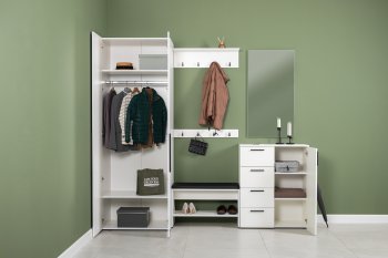 Шкаф для одежды 800 мм Эйр 13.341 белый (Моби) в Нягани - nyagan.mebel-e96.ru