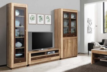 Стенка Фантазия модульная (Олмеко) в Нягани - nyagan.mebel-e96.ru