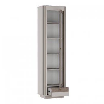 Шкаф витрина 34.06 Фантазия кашемир (Олмеко) в Нягани - nyagan.mebel-e96.ru