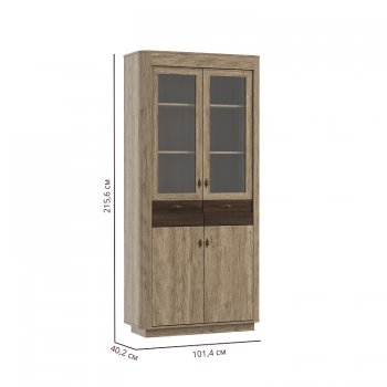 Шкаф витрина 34.05 Фантазия (Олмеко) в Нягани - nyagan.mebel-e96.ru