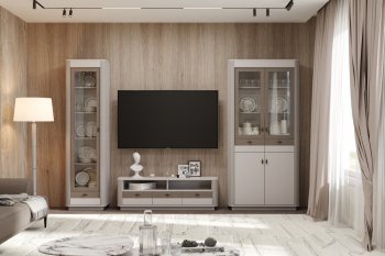 Стенка Фантазия модульная, кашемир (Олмеко) в Нягани - nyagan.mebel-e96.ru