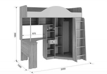 Уголок школьника Фэнтези (Мебельсон) в Нягани - nyagan.mebel-e96.ru