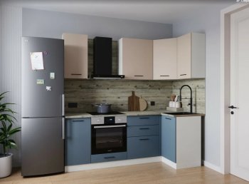 Угловой кухонный гарнитур Фьюжн 2200*1000 мм (Sanvut) в Нягани - nyagan.mebel-e96.ru