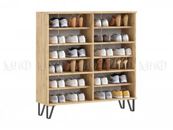 Обувница Флэш крафт/белый (Миф) в Нягани - nyagan.mebel-e96.ru