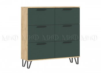Обувница Флэш крафт/грин (Миф) в Нягани - nyagan.mebel-e96.ru