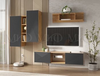 Стенка Флэш крафт/графит (Миф) в Нягани - nyagan.mebel-e96.ru