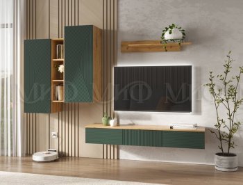 Стенка Флэш комп.2 крафт/грин (Миф) в Нягани - nyagan.mebel-e96.ru