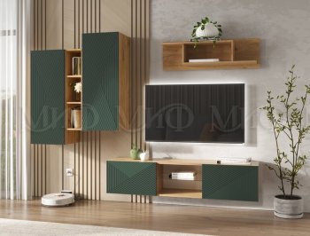 Стенка Флэш крафт/грин (Миф) в Нягани - nyagan.mebel-e96.ru