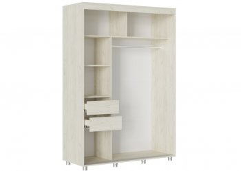 Шкаф-купе 1500 мм Форест крафт белый (Стиль) в Нягани - nyagan.mebel-e96.ru