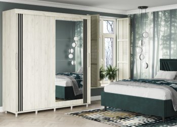 Шкаф-купе 2000 мм Форест крафт белый (Стиль) в Нягани - nyagan.mebel-e96.ru