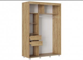 Шкаф-купе 1500 мм Форест крафт золотой(Стиль) в Нягани - nyagan.mebel-e96.ru