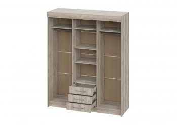 Шкаф-купе 1700 мм Фортуна (Дуб крафт серый) (ИЦ) в Нягани - nyagan.mebel-e96.ru