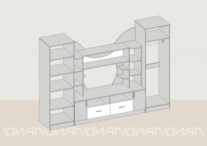 Гостиная Аллегро с 2 шкафами вариант-5 (венге/дуб белфорт) в Нягани - nyagan.mebel-e96.ru