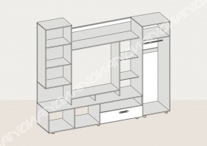 Гостиная Аллегро вариант-3 (Венге/Белфорт) в Нягани - nyagan.mebel-e96.ru