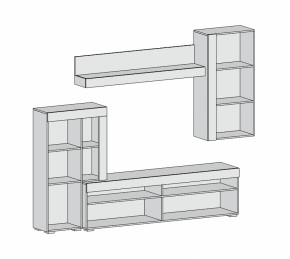 Гостиная Майами (Дуб Белый) в Нягани - nyagan.mebel-e96.ru