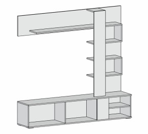 Гостиная Невада (дуб сонома/белый бриллиант) в Нягани - nyagan.mebel-e96.ru