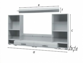 Стенка Домино Белый Глянец (БМ) в Нягани - nyagan.mebel-e96.ru