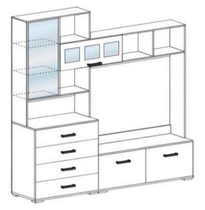 Стенка Яна вариант-1 (СтендМ) в Нягани - nyagan.mebel-e96.ru