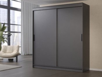 Шкаф-купе 2000 мм Гранд-1 ЛДСП, графит (Эра) в Нягани - nyagan.mebel-e96.ru