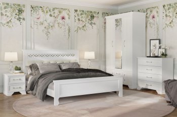 Спальный гарнитур Грация (лак) Белый (модульный) (БМ) в Нягани - nyagan.mebel-e96.ru