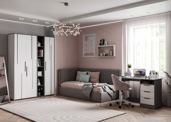 Набор детской мебели Грей модульный (МЛК) в Нягани - nyagan.mebel-e96.ru