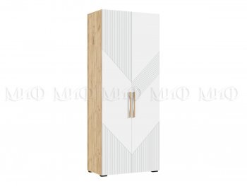 Шкаф распашной 900 мм Ирис с антресолью, крафт/белый (Миф) в Нягани - nyagan.mebel-e96.ru