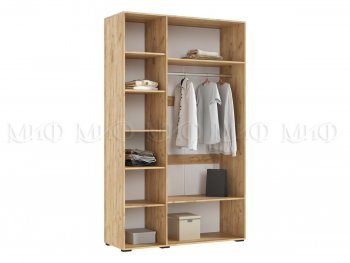 Шкаф 1350 мм Ирис с антресолью, крафт/белый (Миф) в Нягани - nyagan.mebel-e96.ru