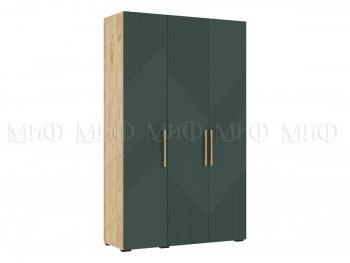 Шкаф 1350 мм Ирис с антресолью, крафт/грин (Миф) в Нягани - nyagan.mebel-e96.ru