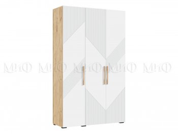 Шкаф 1350 мм Ирис с антресолью, крафт/белый (Миф) в Нягани - nyagan.mebel-e96.ru