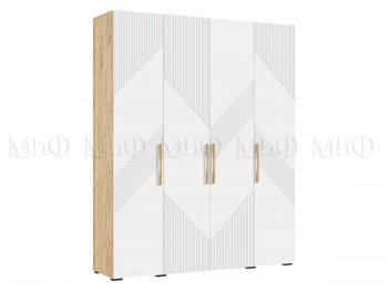 Шкаф 1800 мм Ирис с антресолью крафт/белый (Миф) в Нягани - nyagan.mebel-e96.ru