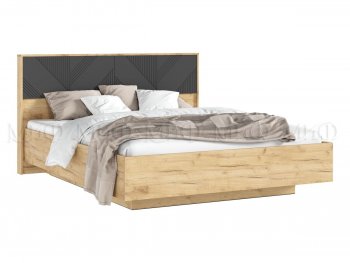 Кровать парящая Ирис крафт/графит с подсветкой (Миф) в Нягани - nyagan.mebel-e96.ru