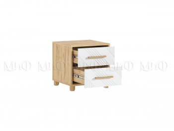 Тумба прикроватная Ирис крафт/белый, 2 шт (Миф) в Нягани - nyagan.mebel-e96.ru