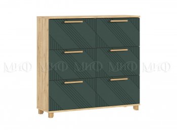 Обувница Ирис крафт/грин (Миф) в Нягани - nyagan.mebel-e96.ru
