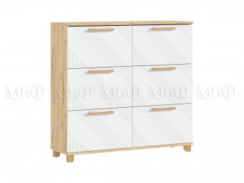 Обувница Ирис крафт/белый (Миф) в Нягани - nyagan.mebel-e96.ru