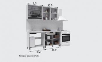 Кухонный гарнитур Кантри 1600 мм (Текс) в Нягани - nyagan.mebel-e96.ru