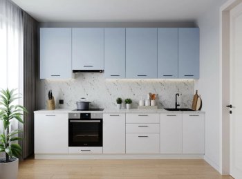 Кухонный гарнитур высокий Капри 3000 мм ЛДСП/МДФ (Санвут) в Нягани - nyagan.mebel-e96.ru