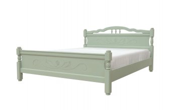Кровать из массива Карина-5 Зеленый самшит (БМ) в Нягани - nyagan.mebel-e96.ru