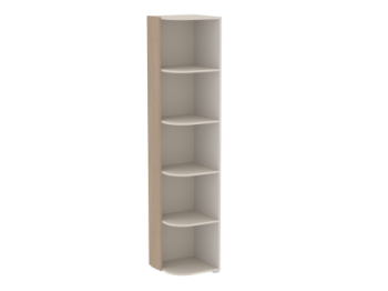 Полка угловая, Каспер (424*408*2002) Кашемир (СБК) в Нягани - nyagan.mebel-e96.ru