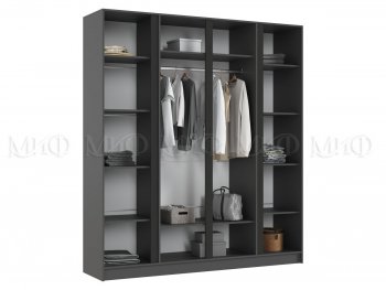Шкаф 2000 мм 4-х ств. Келвин графит  (Миф) в Нягани - nyagan.mebel-e96.ru