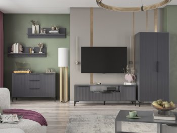 Стенка Кимберли графит, модульная (Handis) в Нягани - nyagan.mebel-e96.ru