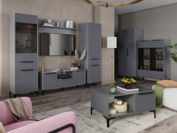 Стенка Кимберли графит, модульная (Handis) в Нягани - nyagan.mebel-e96.ru