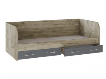 Кровать с ящиками Колибри Лофт дуб серый (Текс) в Нягани - nyagan.mebel-e96.ru