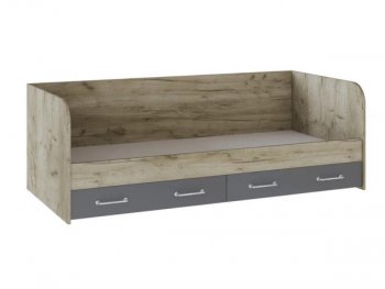 Кровать с ящиками Колибри Лофт дуб серый (Текс) в Нягани - nyagan.mebel-e96.ru